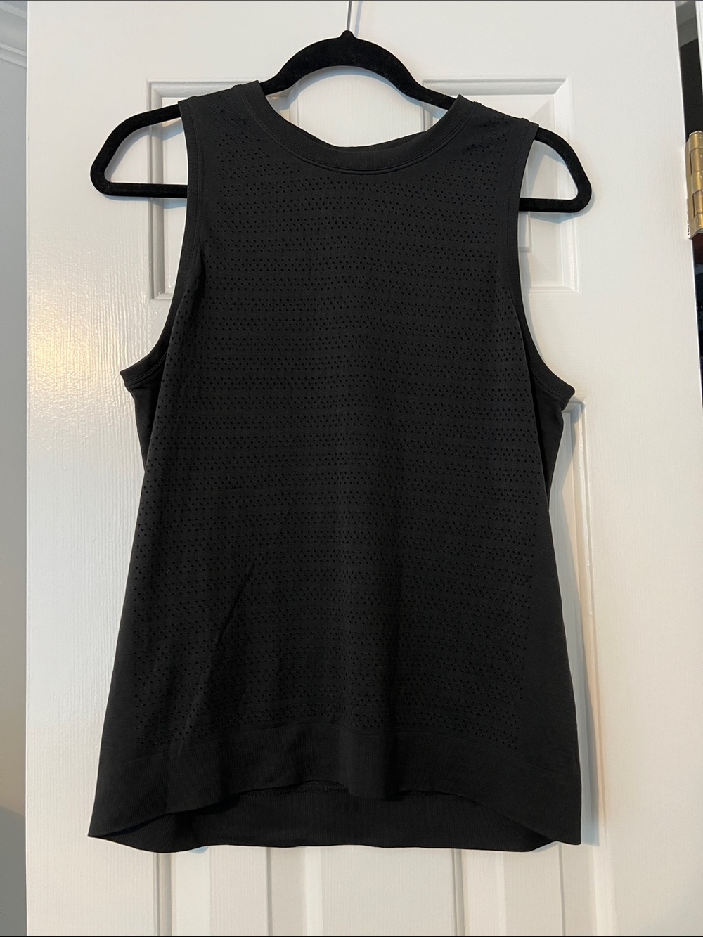 lululemon athletica Black Perforated Sleeveless Tank Top